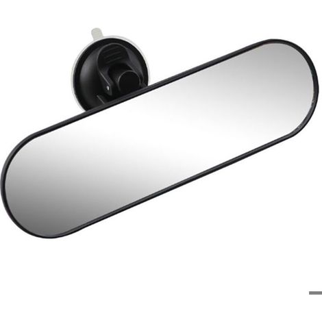 Rétroviseur, rétroviseur intérieur universel pour voiture et camion, ventouse, 220 x 65 mm – Noir (1/5)