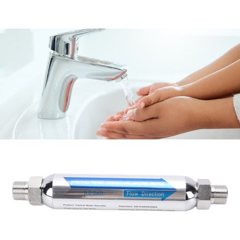 Système de détartrage centralisé pour toute la maison avec préfiltre anticalcaire, adoucisseur d'eau, unité de détartrage pour chauffe-eau 3/4 pouce NPT, adoucisseur d'eau domestique à haut débit avec (1/5)