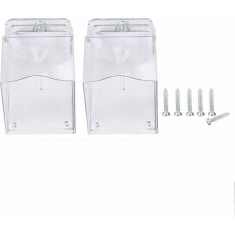 Lot de 2 housses étanches pour sonnette sans fil, housse de protection transparente pour sonnette extérieure (1/4)