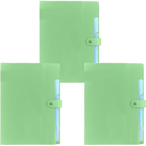 Bolsa para documentos tipo acordeón con cierre elástico para guardar de forma segura documentos de tamaño A4 etiquetas codificadas por colores para una identificación rápida y sencilla material plásti