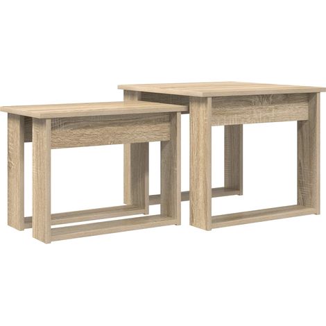 Maison Exclusive - Juego de Mesas de Centro 2 pcs Roble Sonoma