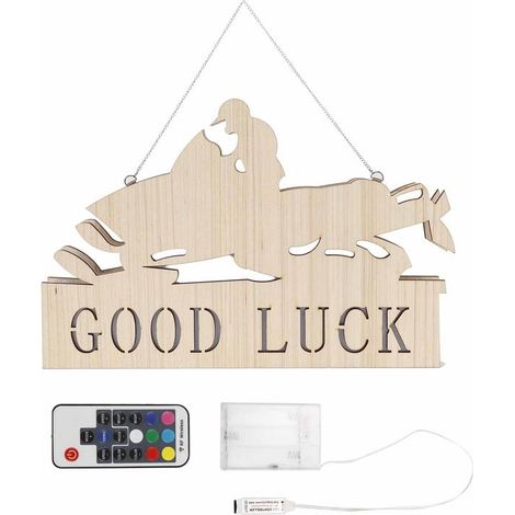 Veilleuse Murale LED Bois RGBW Télécommande 17 Touches Design Bateau Sans Fil Décoration Intérieure 40cm Lumière Douce (1/4)