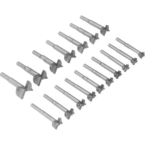 Set mit 17 Hartmetall-Lochsägen zum Bohren von Scharnieren, Holzbohrer für Säulenbohrmaschinen und elektrische Bohrmaschinen (1/5)