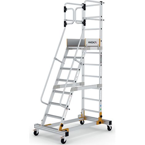 Mobile Stehleiter 8 Stufen - Maximale Arbeitshöhe 4.00m - RD0012-2
