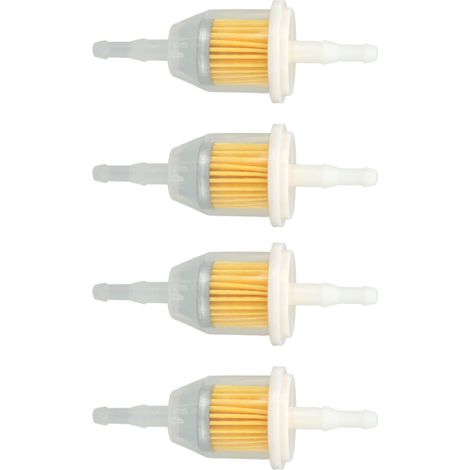 4 filtros de combustible GY20709 con adaptadores para líneas de 1/4 pulg. y 5/16 pulg. para tractores y cortadoras de césped.