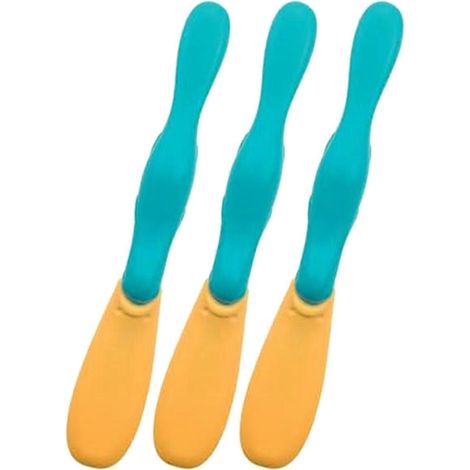 Lot de 3 cuillères à confiture en silicone pour tartiner le pain grillé -- (1/5)