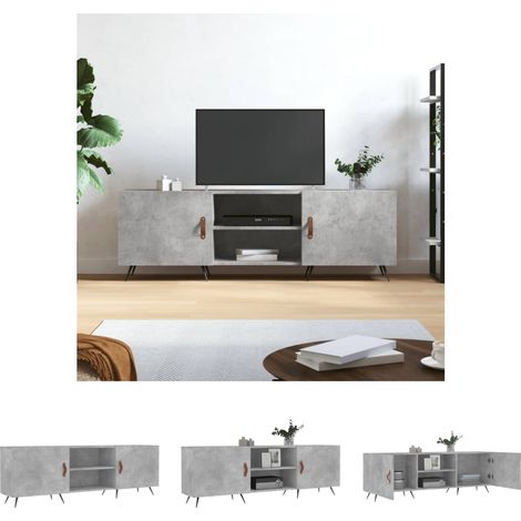The Living Store - TV-Schrank Betongrau 150x30x50 cm Holzwerkstoff (1/5)