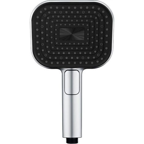 Water Saving Shower Head, Anti-Limescale Hand Shower [Food Grade Silicone], High Pressure, Large Hand Shower, 3 Spray Modes, Chrome (1/5)