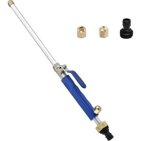 Lance pour laveuse haute pression à jet, baguette hydroélectrique avec 2 buses jet tuyau de jardin, raccord flexible lavage voiture, arrosage - (1/5)