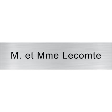 Signaletique.Biz France – Plaque personnalisable pour boîte aux lettres – Gravure laser PVC 10x2,5 cm – Autocollante double face – Écriture nette et durable
