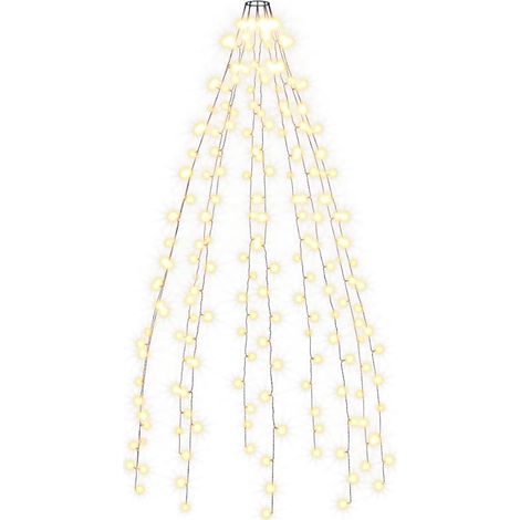 Guirlande Lumineuse Sapin de Noël 210 LED Décoration Intérieur Extérieur Blanc Chaud 210 cm (1/5)
