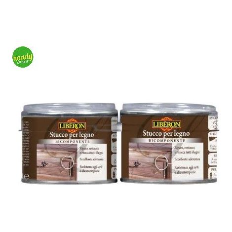 Stucco Liberon per legno bicomponente noce chiaro ml.200