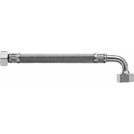 Flexible sanitaire inox 1/2" femelle coudé – Longueur 300mm – DN10 – Pression 16 Bar – Température 110°C – IFT
