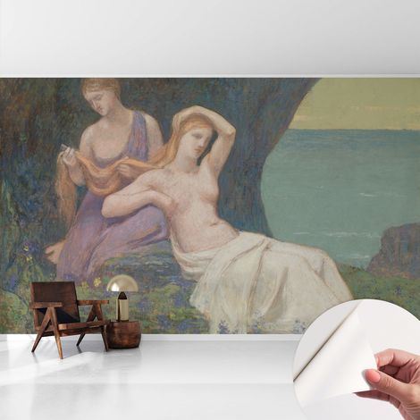 Papier peint adhésif décoratif pour salon chambre et cuisine Facile à poser avec colle Scène balnéaire 416x254 cm (1/5)