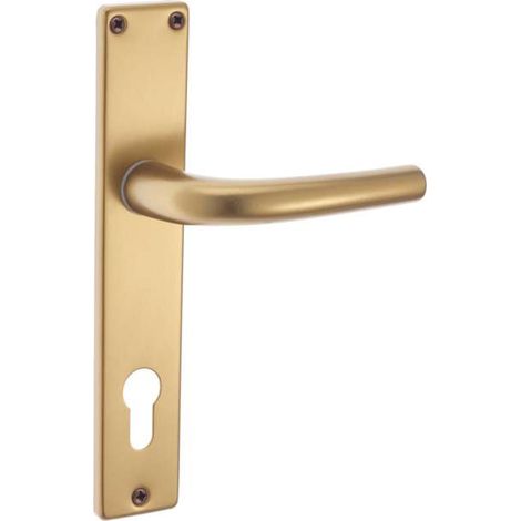 Maniglia uno placca yale in alluminio anodizzato bronzato 85 mm