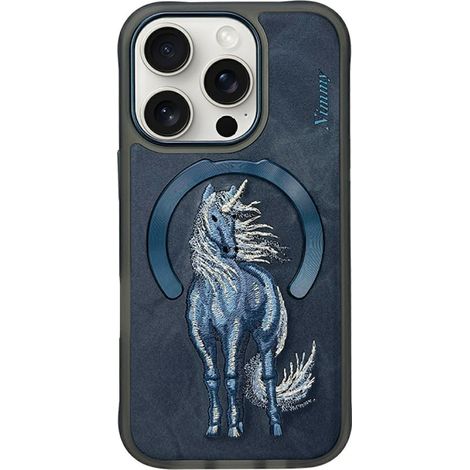 Funda magnética Nimmy Fantasy Animal MagSafe para iPhone 16 Pro azul (1/5)