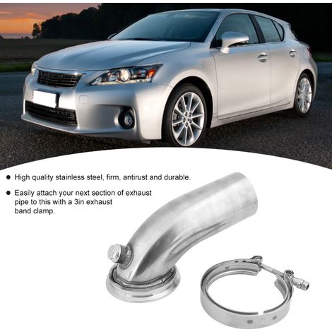 Adecuado para codos de tubo de escape turboalimentados de 90° de acero inoxidable, con bridas de sujeción tipo V, compatible con HX He351. (1/2)