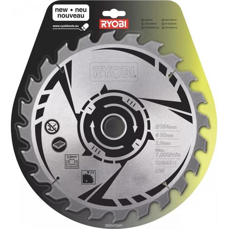 121769 Hoja de sierra circular Ryobi de 254 mm con 24 dientes de carburo