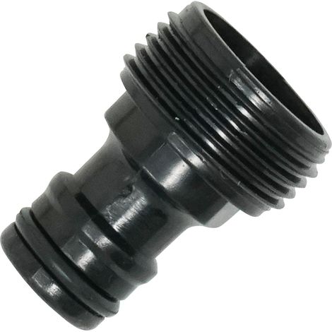 Dapetz ® Tap Adaptor Male 3/4" Male Threaded Adaptor ABS Plastic Garden Water Tap Hose Pipe Connector Screw BSP Fitting Screw Type Accessory Connector (1/4)