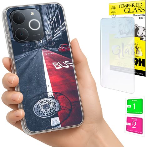 Funda para Realme Note 70T con cubierta trasera y cristal 9H. (1/5)
