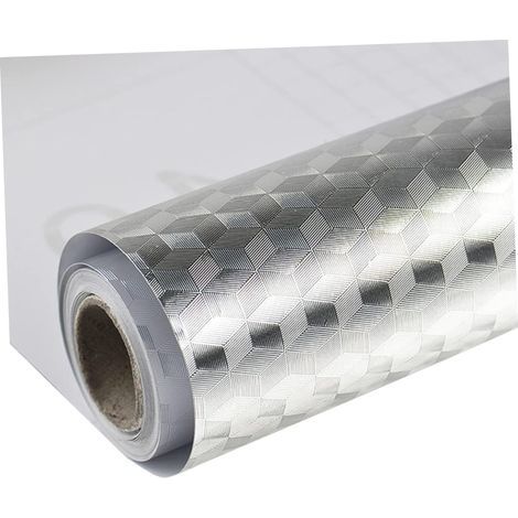 2pièces Autocollant Aluminium Étanche Et Résistant Chaleur Pour Cuisine Décalcomanies Anti-huile Motif à Carreaux (1/5)