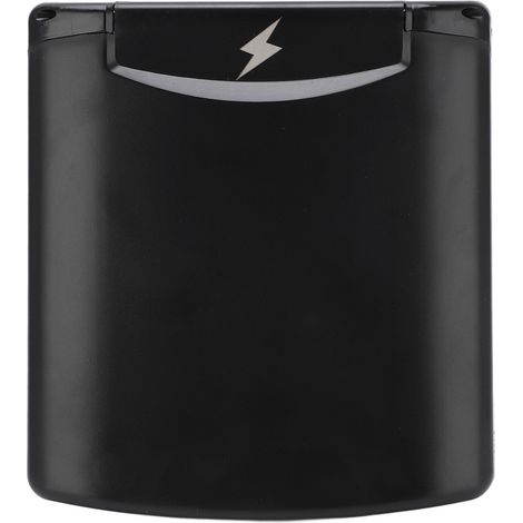 Wohnmobil-Steckdose, 3-polig, wasserdichter Stecker, integriert, 220–250 V, 16 A, schwarz (1/5)