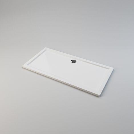 ELEGANT White Shower Tray Rectangular Low Profile Shower Tray Resin Shower Base Tray for Shower Enclosure with Free Waste Trap 1700 x 800 x 40 mm