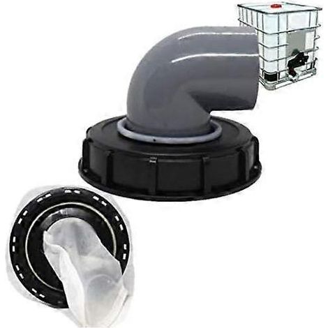 Couvercle de filtre en nylon IBC pour réservoir d'eau de pluie IBC DN75 45 ou 90 Noir 163 mm 90 (1/3)