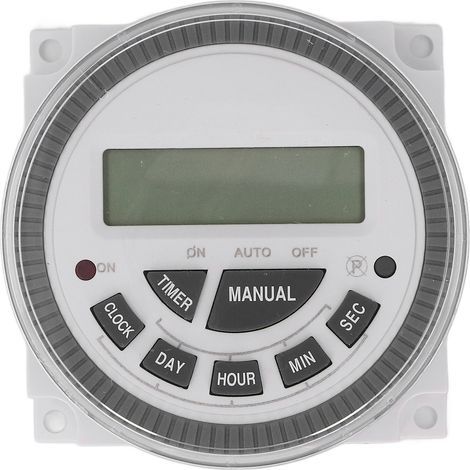 Minuterie numérique pour lumières LCD, contrôle de synchronisation de puissance, Programmable hebdomadaire 10A TM-619sH-2 (1/5)