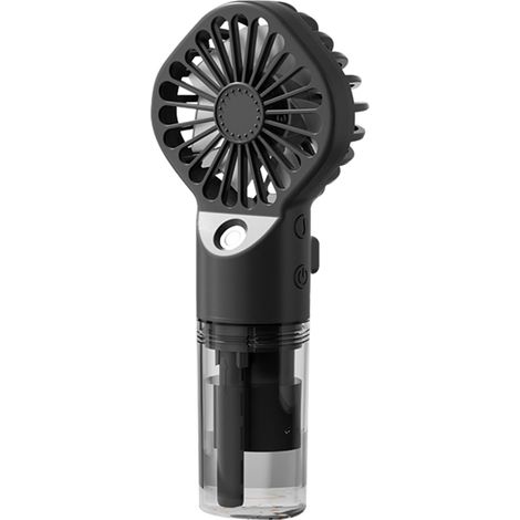 [Offre spéciale haute température ] Ventilateur hydratant portable  4 vitesses de ventilation  Rechargeable par USB  Utilisation intérieure et extérieure  Noir
