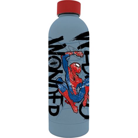 Botella de agua de aluminio de Spiderman capacidad de 500 ml