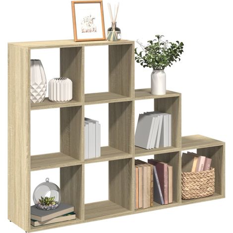 Raumteiler-Bücherregal 3 Stufen Sonoma-Eiche 137,5x29x103,5 cm