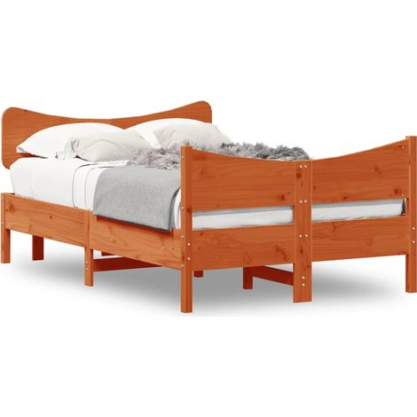 Maison Exclusive - Letto senza Materasso Marrone Cera 120x190 cm in Legno di Pino