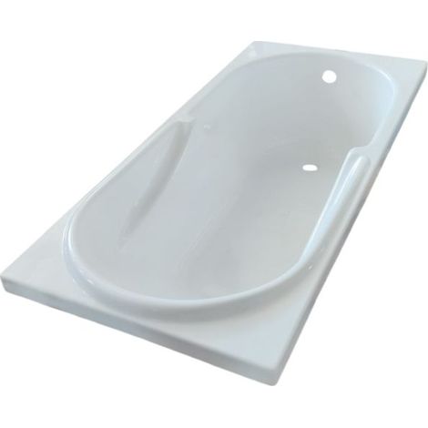 Guscio vasca Astor ad incasso su muratura 160x70 bianco di Glass