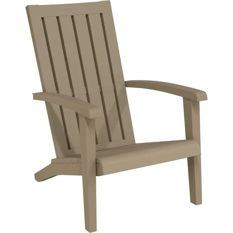 Maison Exclusive - Sedia Adirondack da Giardino in Polipropilene Marrone Chiaro (1/5)