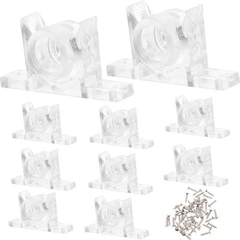 10 Clips de Verrouillage pour Portes D'armoires et Façades de Tiroirs en Plastique Transparent Vis Connexion Solide Cuisine et Bureau Lot de 10 Sets de Sets (1/5)