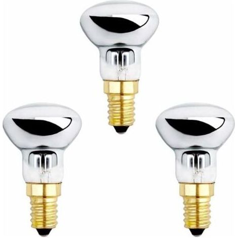 Ampoule E14 R39 25W pour Lampe de Lave, Dimmable, Blanc Chaud 2600K, 250LM, Ampoules Réflecteur Petit Culot pour Chauffer Lampe à Bulles, Lampe à Fusée, Lampe Pailletée, lot de 3 (1/4)
