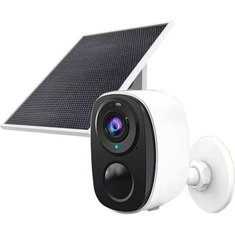 Caméra de Surveillance Solaire WiFi O-KAM 3MP/2K avec Batterie Rechargeable 5000 mAh et Carte SD 64 Go, Caméra Sans Fil Intérieure/Extérieure IP66, Vision Nocturne IR 30 m, Détection PIR, Audio Bidire (1/5)
