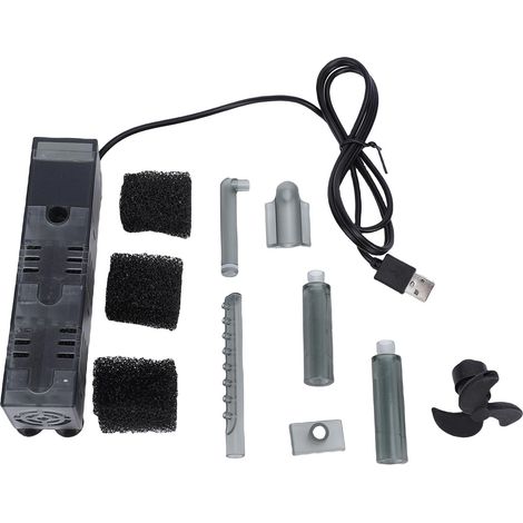 Turtle Tank TP-USB-SUB Aquariumpumpe  Multifunktionale Hocheffizienzpumpe  Tauchpumpe mit USB-Anschluss für Aquarium und Springbrunnen