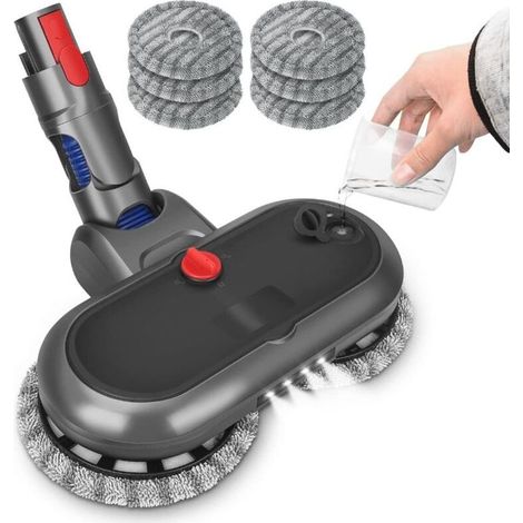 Tête de Balai Electrique pour Dyson V15 V11 V10 V8 V7 Avec Réservoir, LED Lumière et 6 Vadrouille Lavable (1/4)