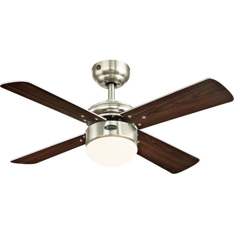 Ceiling Fan Colosseum Nickel with LED and Remote