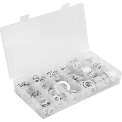 (Bubble bag packaging) 450PCS boxed high-quality high-temperature resistant aluminum gasket combination set (1/5)