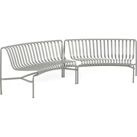[GEBRAUCHT] B-Ware Hay Palissade Bank Sitzgelegenheit Gartenbank Outdoor Gartenmöbel Sky Grey