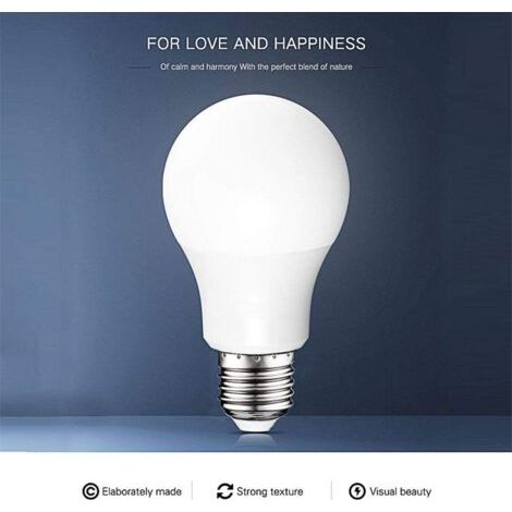 Ampoule LED à vis E27, 220-240 V, 12 W (lumière blanche 6500 K), non dimmable, vendue à l'unité. (1/3)