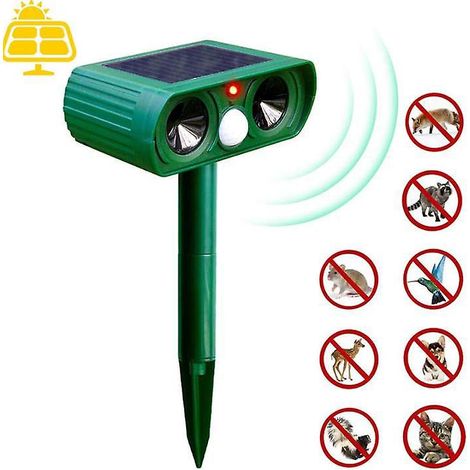 dfense Animaux Ultrasons Chasseur D'animaux Solaire Dfense Ultrasons Martres Chats Chiens (1/3)