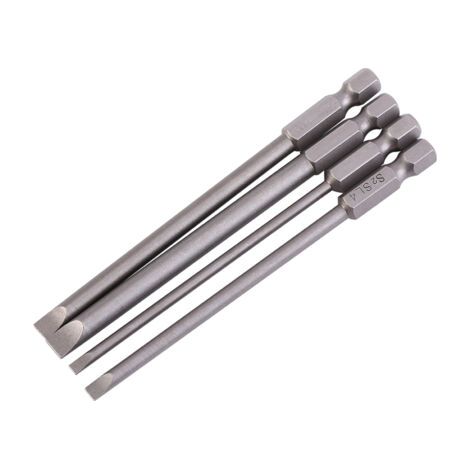 QORVA-Bits de tournevis à fentes magnétiques, S2 ALLIAG SEWER LIED BIT BITS Application, pour les fournitures de fourniture de domicile accessoires (1/5)