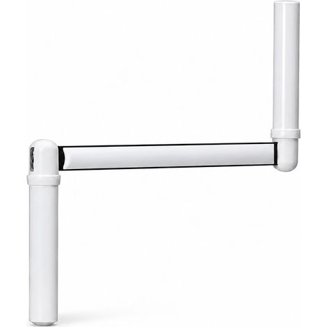 Poignée de Manivelle F301A Blanche pour Volet Roulant - Compatible Tringle Ronde Ø12 mm - Goupille Incluse - Acier Laqué - Fabrication Française - (1/5)