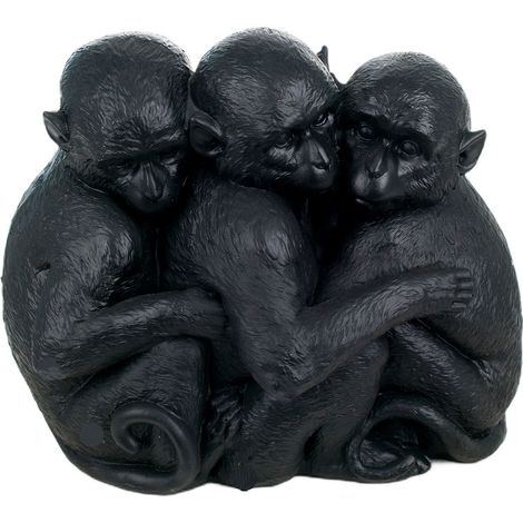 Signes Grimalt Figures de figures mono Figure 3 Animaux singes noirs 17x12x19cm 27193 (1/3)