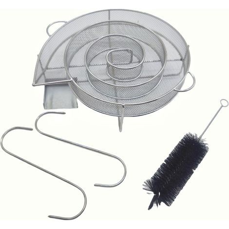 Generatore di fumo rotondo, in acciaio inox di alta qualità, generatore di fumo freddo per affumicatori con spazzola e gancio, affumicatore per carne per barbecue a carbone, affumicatori e forni affum (1/5)