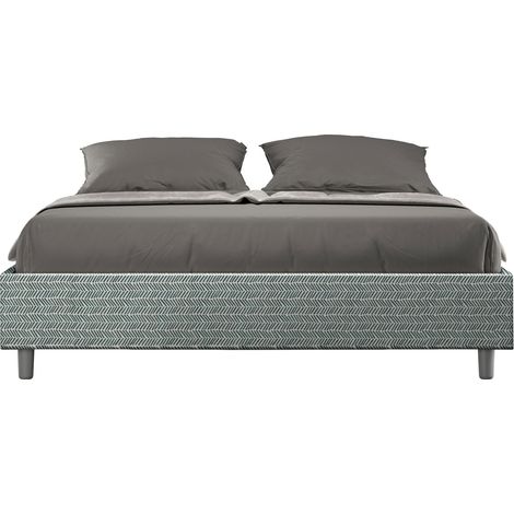Letto Matrimoniale Sommier 160x190 cm Senza Rete Azelia Aragona 7 Azzurro (1/5)